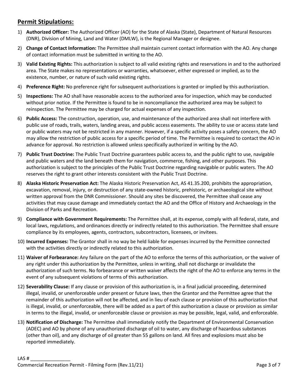 Commercial Recreation Permit - Filming - Alaska, Page 4