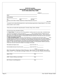 Form 102-4071 Page 18 &quot;State Wide Bond Pool Form&quot; - Alaska