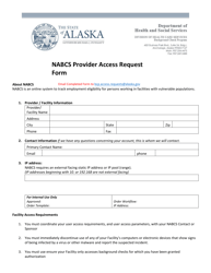 Document preview: Nabcs Provider Access Request Form - Alaska