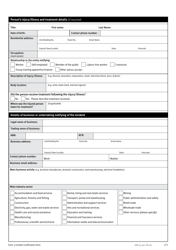 Form 3 &quot;Incident Notification Form&quot; - Queensland, Australia, Page 2
