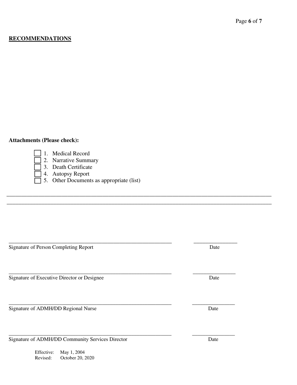 Regional Community Services Comprehensive Mortality Review - Alabama, Page 6