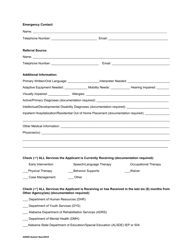 Application for Admh Autism Services - Alabama, Page 3