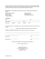 Application for Admh Autism Services - Alabama, Page 4