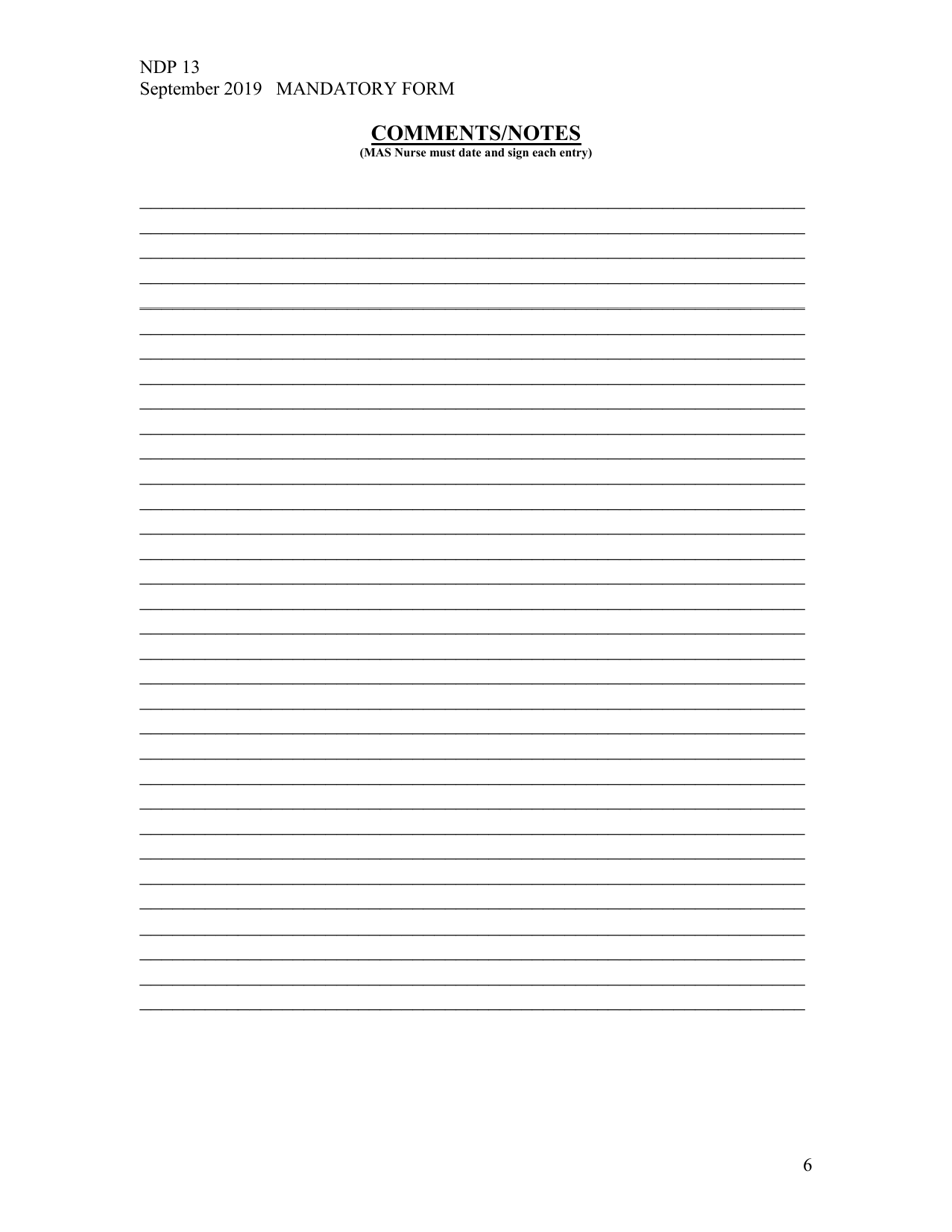 Form NDP13 Nurse Delegation Program Skills Check List - Alabama, Page 6