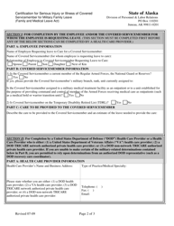 Certification for Serious Injury or Illness of Covered Servicemember for Military Family Leave (Family and Medical Leave Act) - Alaska, Page 2