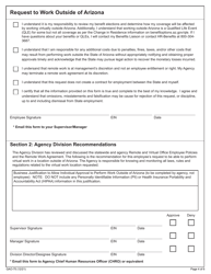 Form GAO-75 Request to Work Outside of Arizona - Arizona, Page 4