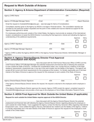 Form GAO-75 Request to Work Outside of Arizona - Arizona, Page 5