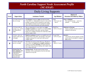 North Carolina Support Needs Assessment Profile (Nc-Snap) - North Carolina, Page 2