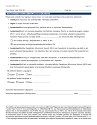 Form FAA-1493A Authorized Representative Request - Arizona, Page 2