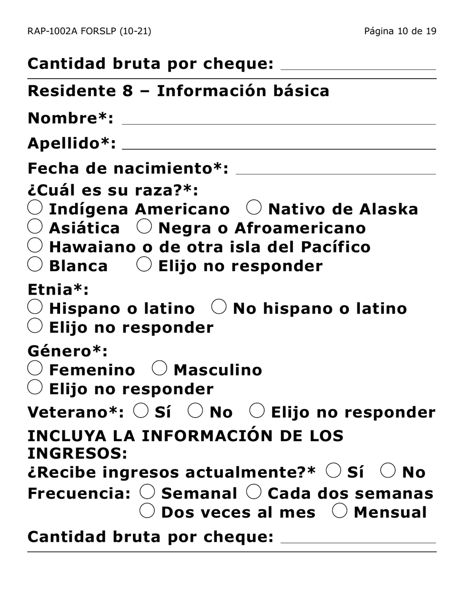 Formulario RAP-1002A-SLP Solicitud Manual Para El Programa De Asistencia De Emergencia Para El Alquiler (Letra Grande) - Arizona (Spanish), Page 10