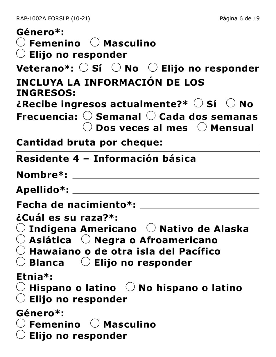 Formulario RAP-1002A-SLP Solicitud Manual Para El Programa De Asistencia De Emergencia Para El Alquiler (Letra Grande) - Arizona (Spanish), Page 6