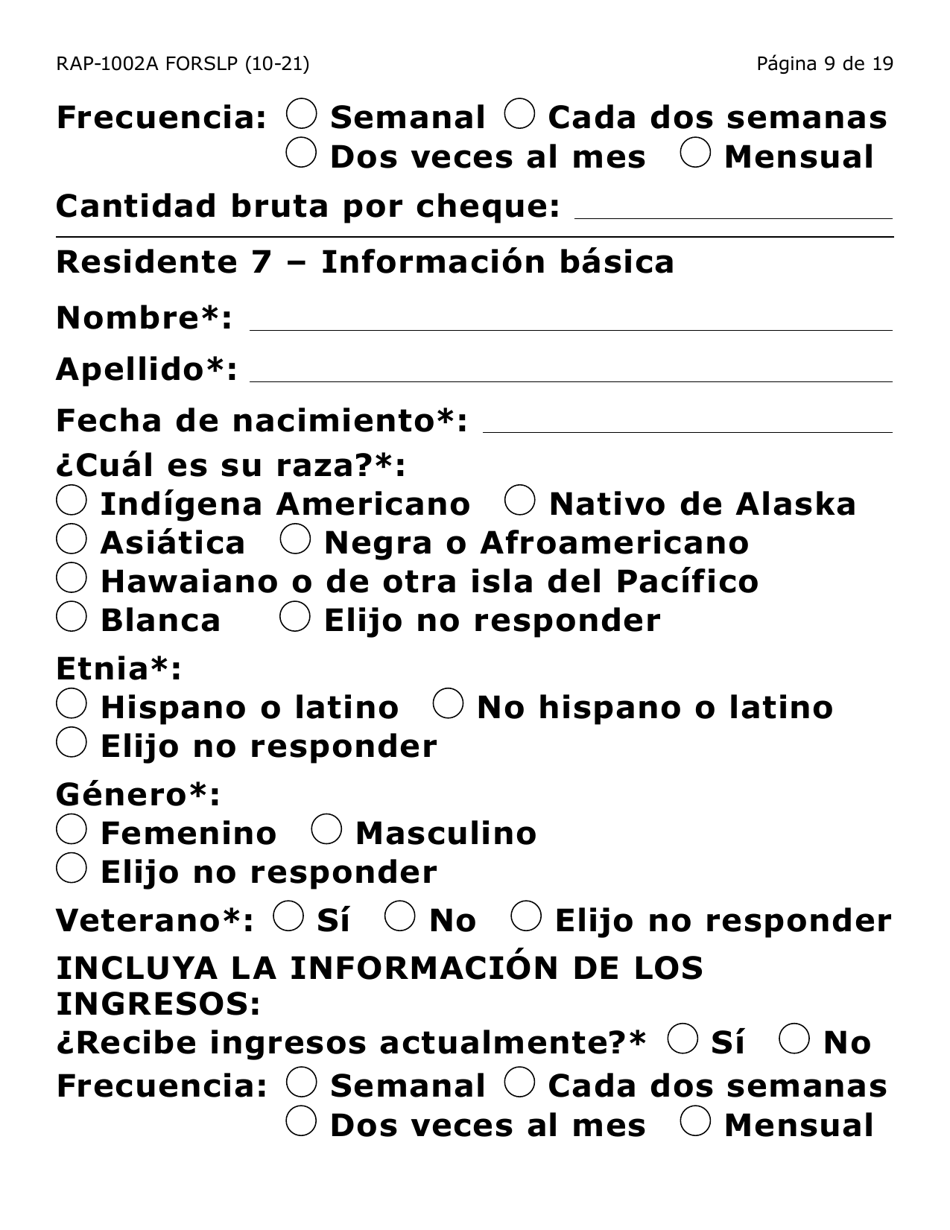 Formulario RAP-1002A-SLP Solicitud Manual Para El Programa De Asistencia De Emergencia Para El Alquiler (Letra Grande) - Arizona (Spanish), Page 9