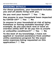 Form RAP-1014A-LP Utilities Only Application - Emergency Rental Assistance Program (Large Print) - Arizona, Page 3