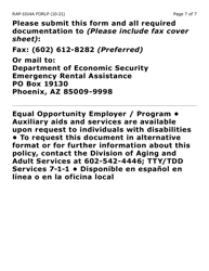 Form RAP-1014A-LP Utilities Only Application - Emergency Rental Assistance Program (Large Print) - Arizona, Page 7