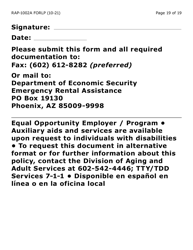 Form RAP-1002A-LP Emergency Rental Assistance Program Manual Application (Large Print) - Arizona, Page 19