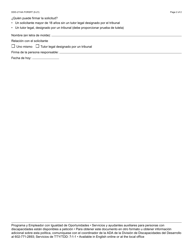 Formulario DDD-2114A-S Solicitud De Redeterminacion De Elegibilidad a Los 18 Anos - Arizona (Spanish), Page 2