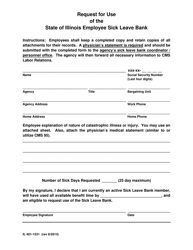 Form IL401-1531 &quot;Request for Use of the State of Illinois Employee Sick Leave Bank&quot; - Illinois