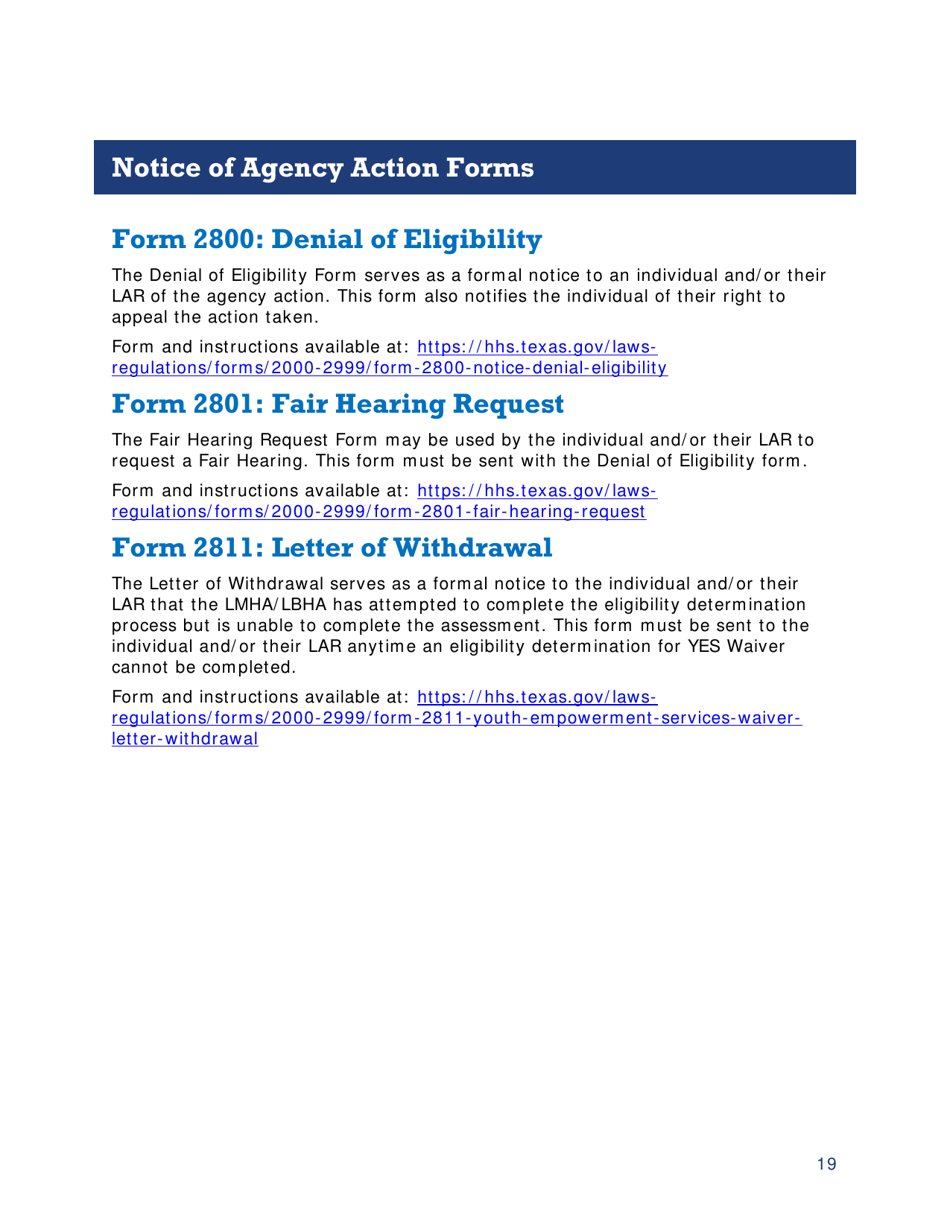 Appendix B Participant Forms - Youth Empowerment Services Waiver Providers - Texas, Page 22