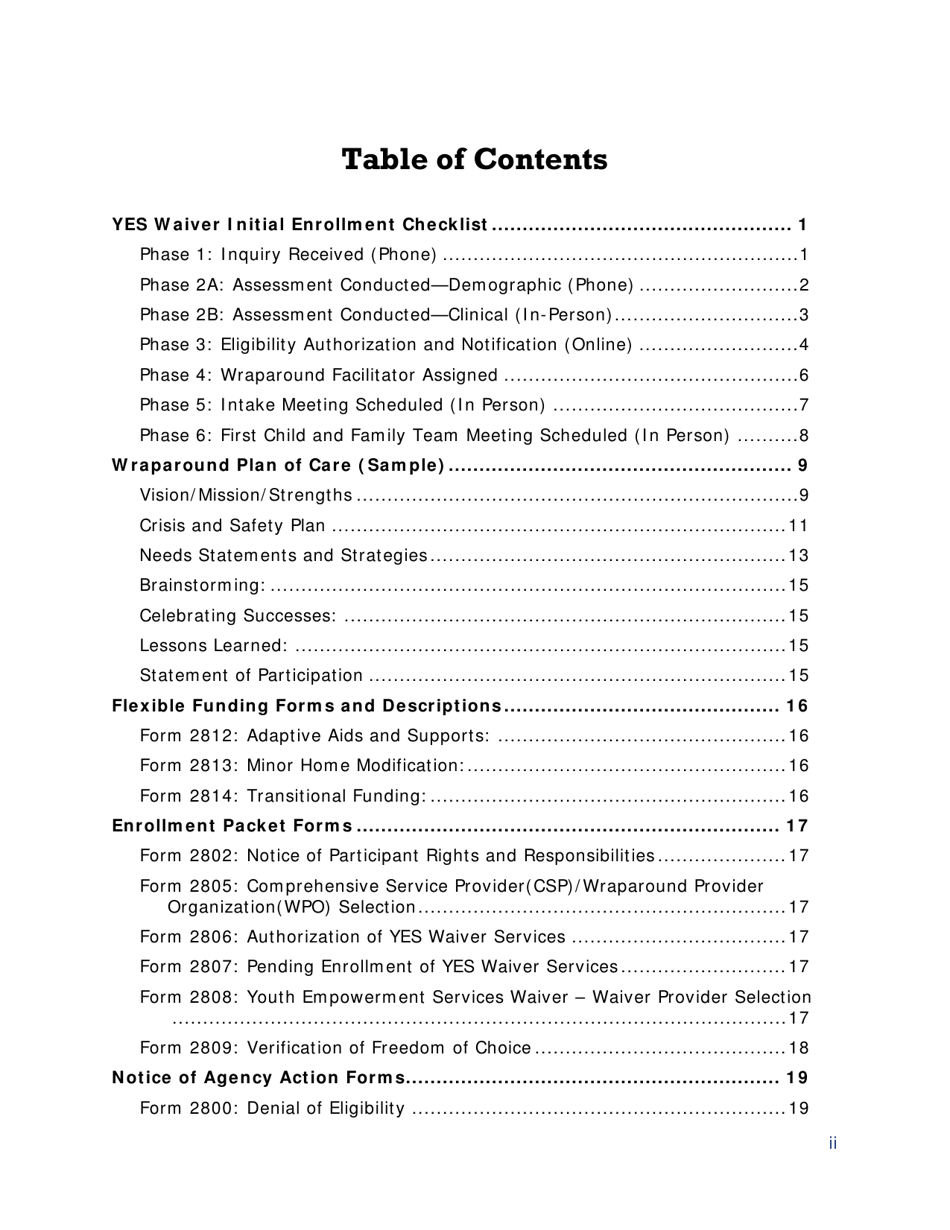Appendix B Participant Forms - Youth Empowerment Services Waiver Providers - Texas, Page 2