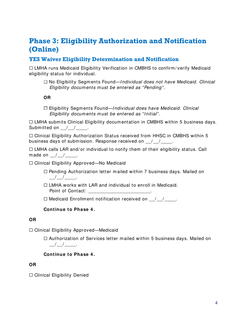 Appendix B Participant Forms - Youth Empowerment Services Waiver Providers - Texas, Page 7