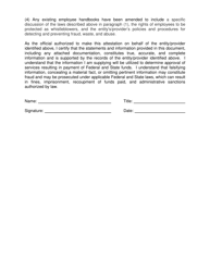 Attestation - Employee Education About False Claims Recovery - Texas, Page 4