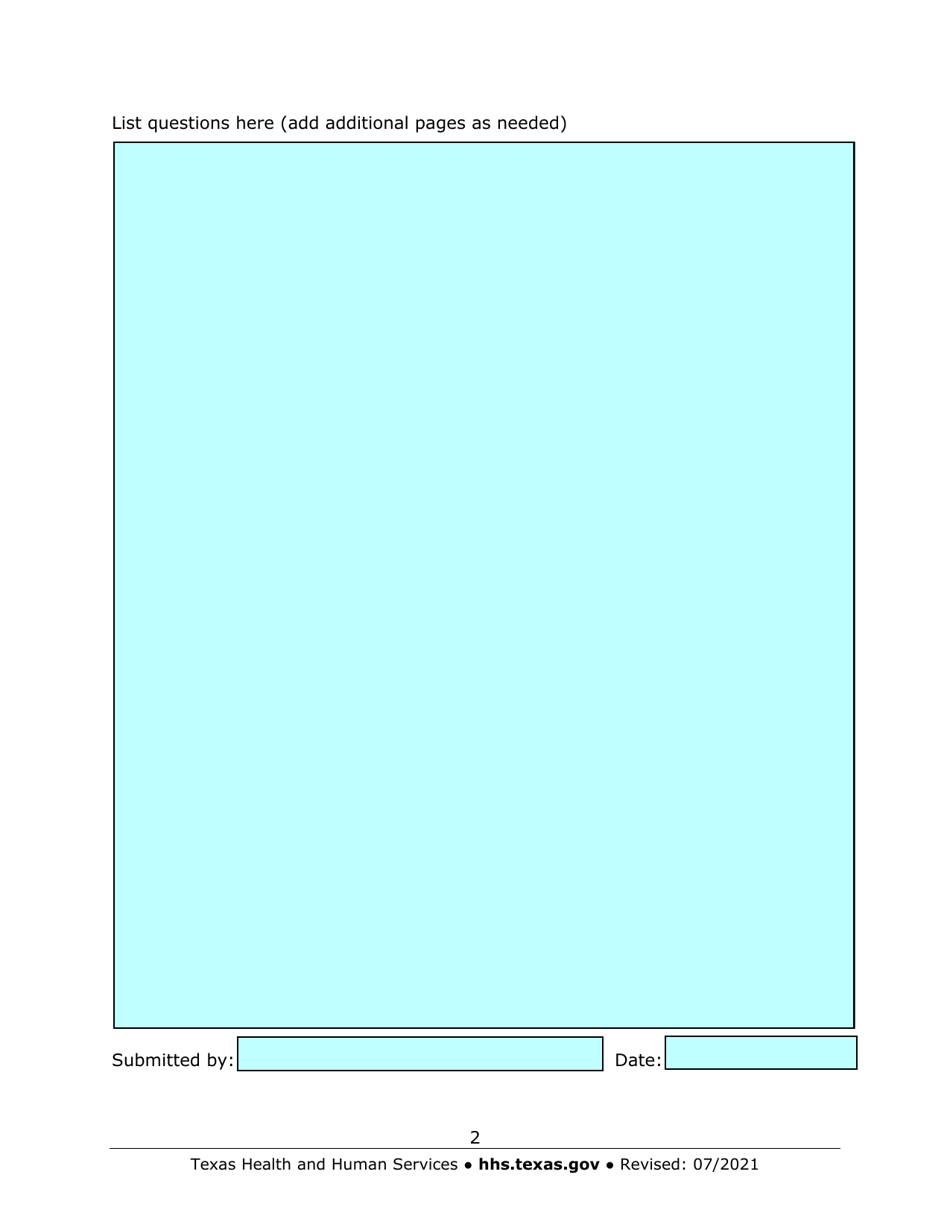 Idr Conference Questionnaire - Texas, Page 2