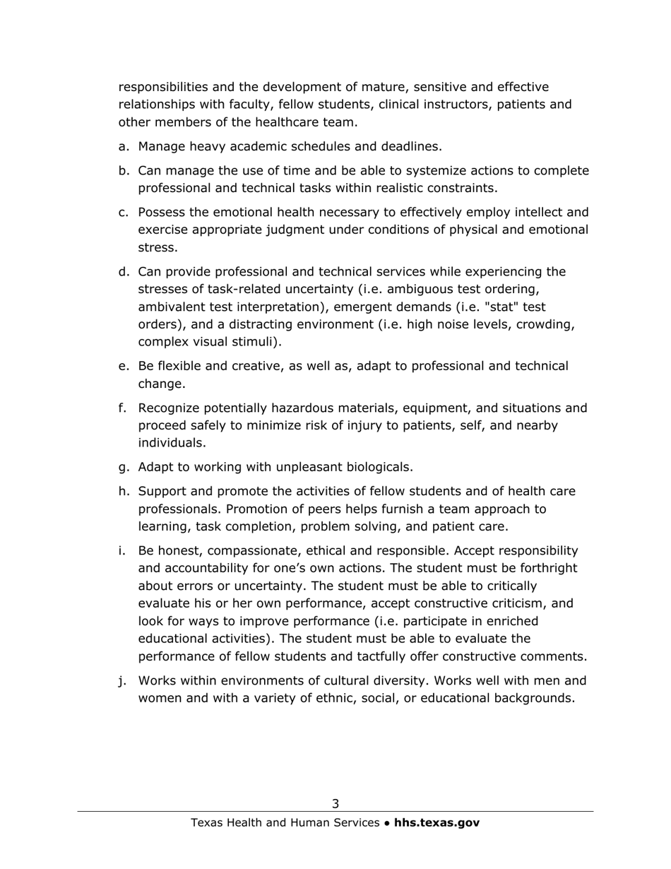 Austin State Hospital Medical Laboratory Science Program Application - Texas, Page 13