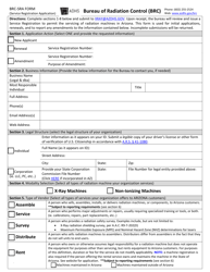 Form BRC-SRA Service Registration Application - Arizona