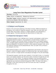Document preview: LTCR Form 7004 Reopening Visitation Status Attestation Hospice Inpatient Unit - Texas
