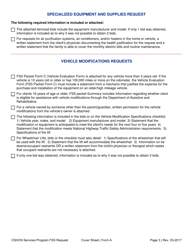 Form A Family Support Services Request - Cover Sheet - Texas, Page 3