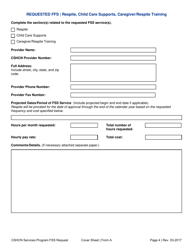 Form A Family Support Services Request - Cover Sheet - Texas, Page 4