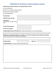 Form A Family Support Services Request - Cover Sheet - Texas, Page 5