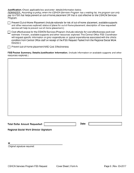 Form A Family Support Services Request - Cover Sheet - Texas, Page 6