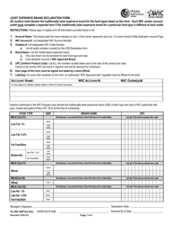 Least Expensive Brand Declaration - Texas