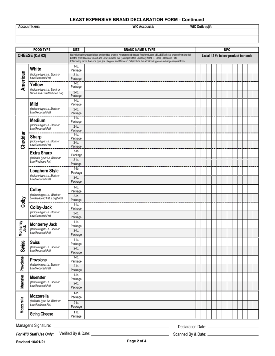 Least Expensive Brand Declaration - Texas, Page 2