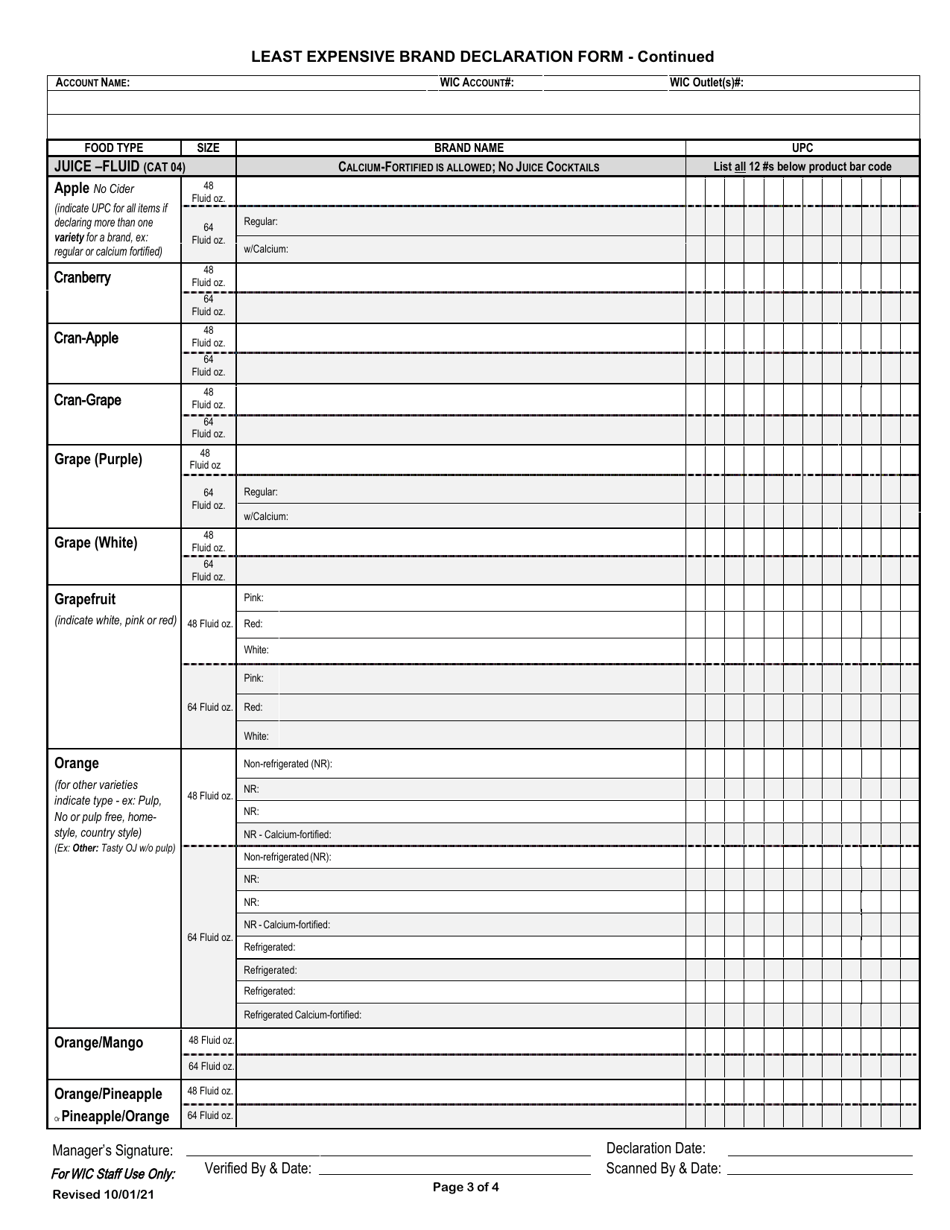 Least Expensive Brand Declaration - Texas, Page 3