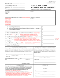 DCM Form C-10 &quot;Application and Certificate for Payment - Psca&quot; - Alabama