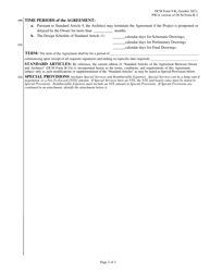 DCM Form 9-K Agreement Between Owner and Architect - Psca - Alabama, Page 2