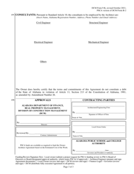 DCM Form 9-K Agreement Between Owner and Architect - Psca - Alabama, Page 3