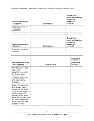 Medication Audit Checklist - Clonidine (Catapres, Kapvay), Guanfacine (Tenex, Intuniv) - Texas, Page 2