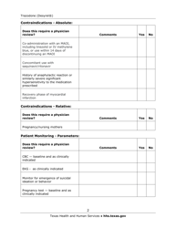 Medication Audit Checklist - Trazodone (Desyrel) - Texas, Page 2