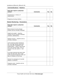 Medication Audit Checklist - Venlafaxine (Effexor, Effexor Xr) - Texas, Page 3