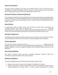 Physician Assistant Delegation Agreement - Arkansas, Page 2