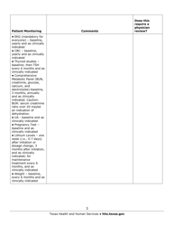 Medication Audit Checklist - Lithium - Texas, Page 3