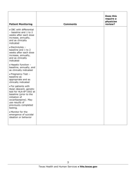 Medication Audit Checklist - Oxcarbazepine - Texas, Page 3