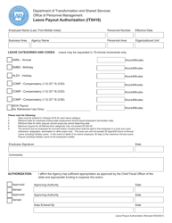 Form IT0416 &quot;Leave Payout Authorization&quot; - Arkansas