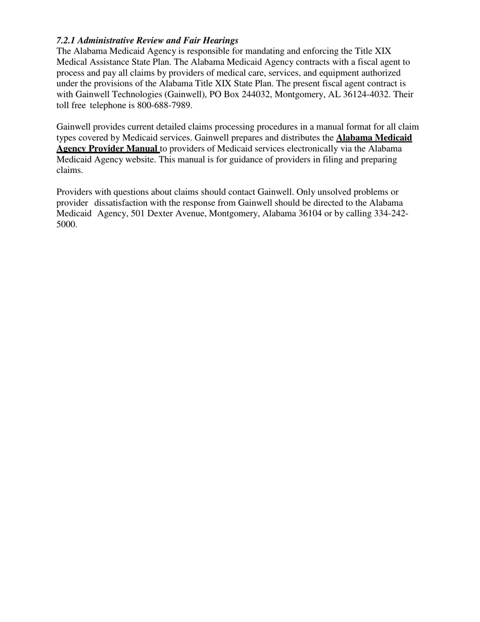 Form 404 Request for Administrative Review of Outdated Medicaid Claim - Alabama, Page 2