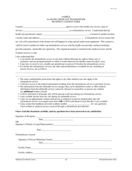 Document preview: Alabama Medicaid Telemedicine Recipient Consent Form - Alabama
