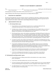Form 154 Nursing Facility/Resident Agreement - Alabama