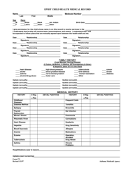 Document preview: Form 172 Epsdt Child Health Medical Record - Alabama